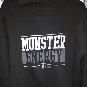 Women's New Black Monster Zipper Hoodie
